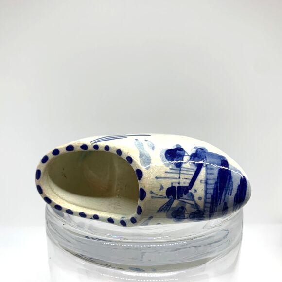 Fair Isle Scandinavian Miniature Nordic Shoe Clog Figurine - Picture 1 of 12